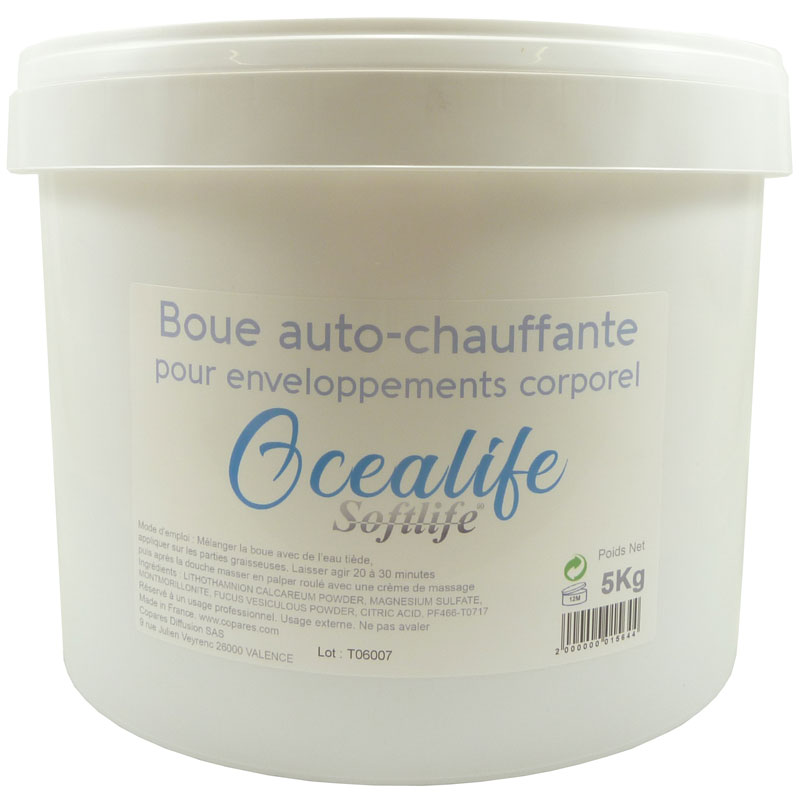 Boue auto chauffante pour enveloppement 5kg